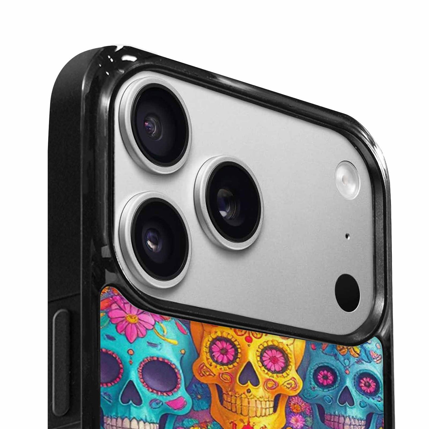 iPhone 17 Pro Case — Ornate Candy Color Skull Pattern Gothic, Custom Designed Case Cover