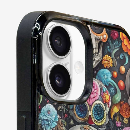 iPhone 16 Case — Greyscale Black And White Dark Black, Custom Phone Case