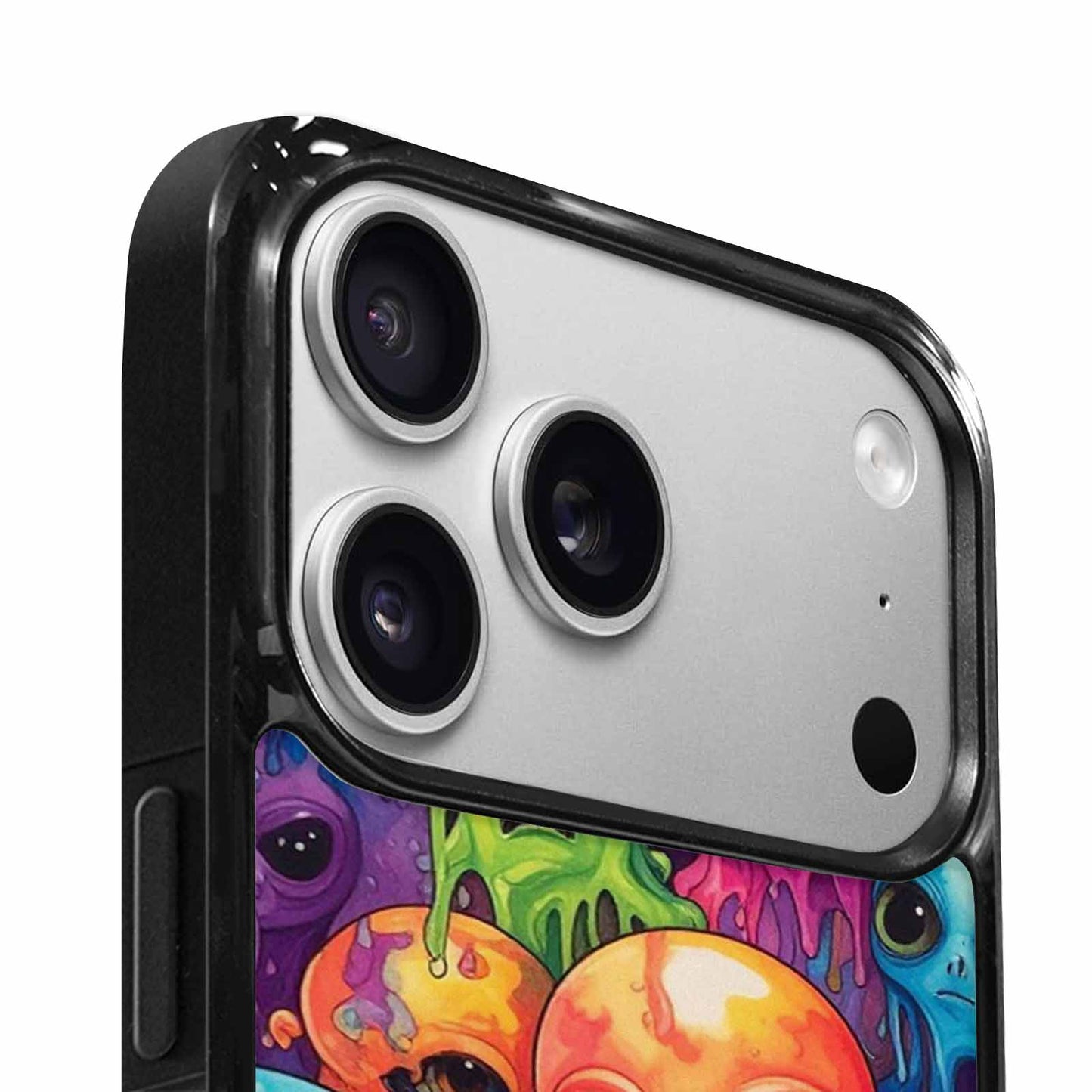iPhone 17 Pro Case — Melting Aliens Pattern Hundreds Of Alien, Custom Phone Case
