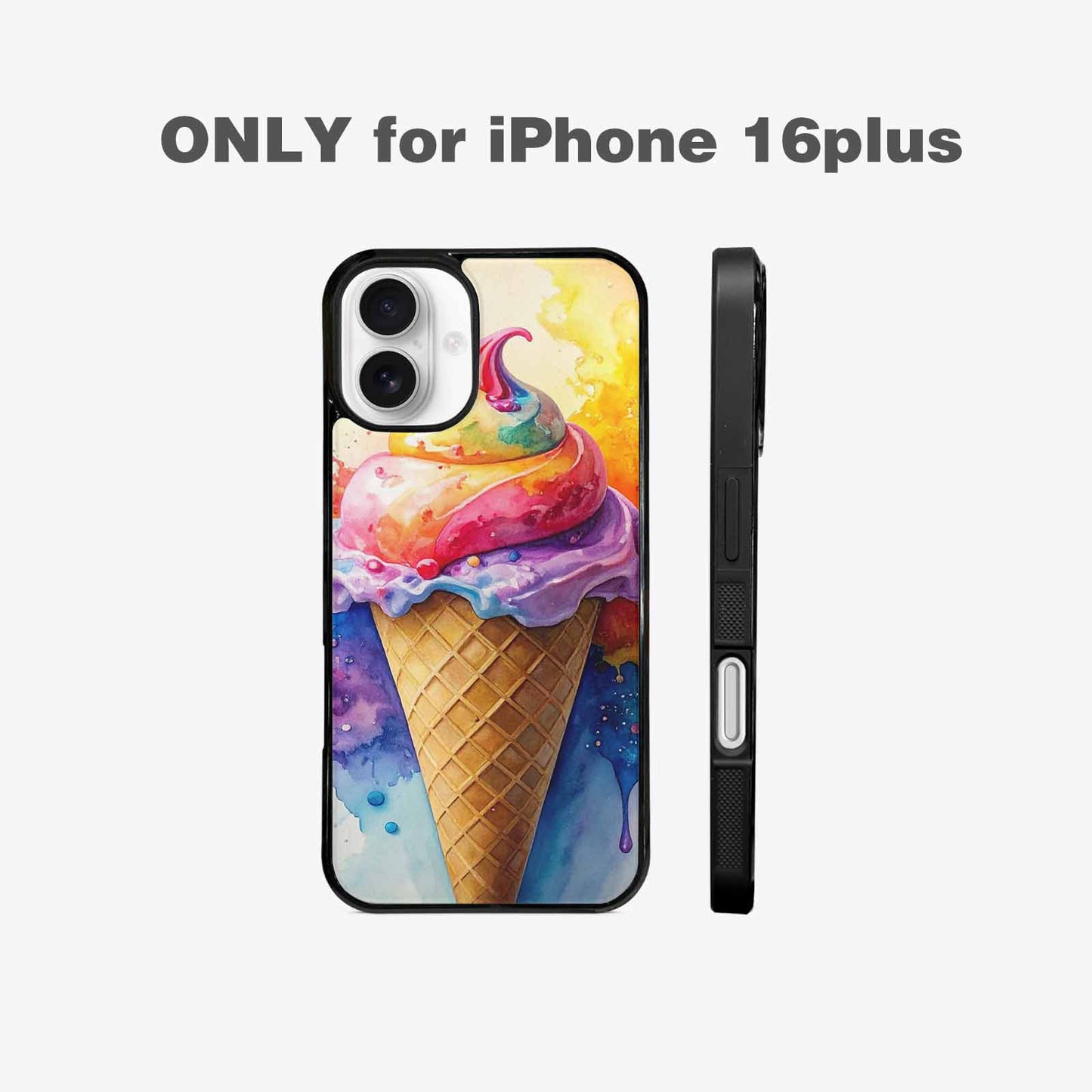 iPhone 16 Plus Case — Melting Icecream Collage, Original Design Phone Case