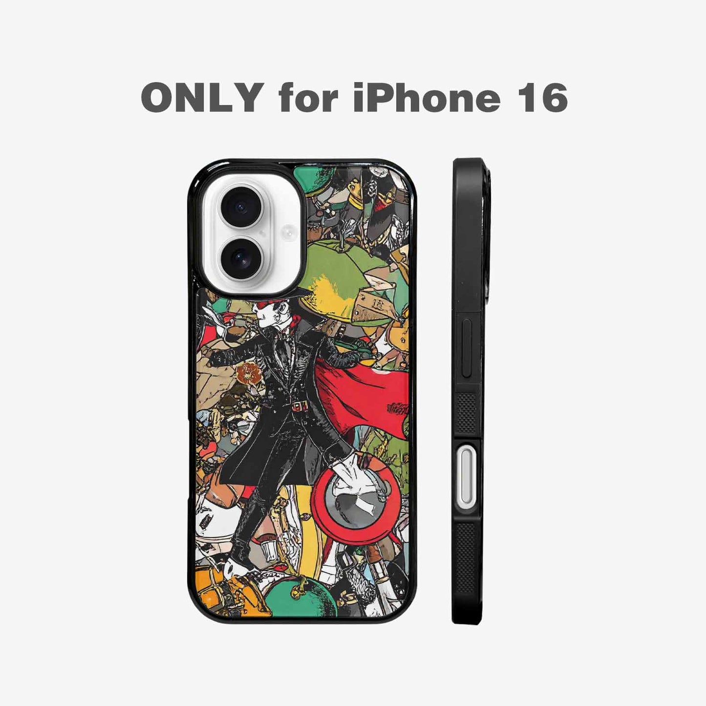 iPhone 16 Case — Noir Spy Silhouette Pen Ink Noir, Personalized Phone Case