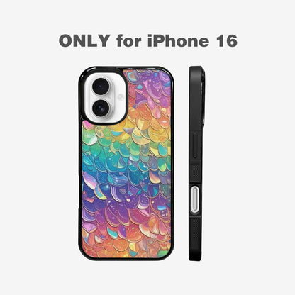 iPhone 16 Case — Holographic Iridescent Shimmer Pattern Hundreds Of, Custom Designed Case Cover