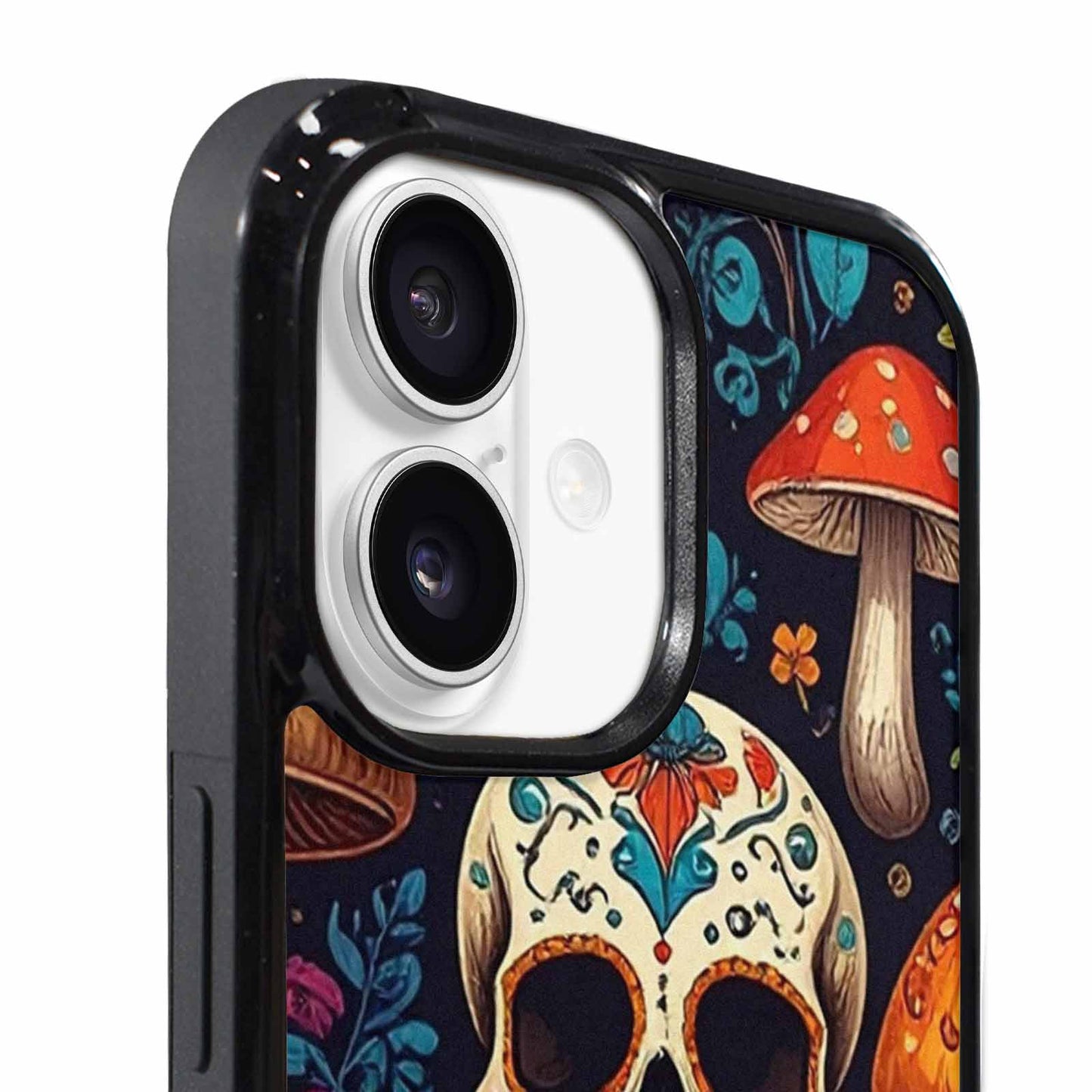 iPhone 17 Case — Mushrooms And Skulls Gothic Skulls, Custom Phone Case