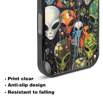iPhone 15 Pro Max Case — Aliens Camo Aliens Pattern Hundreds Of, Customized Protective Case