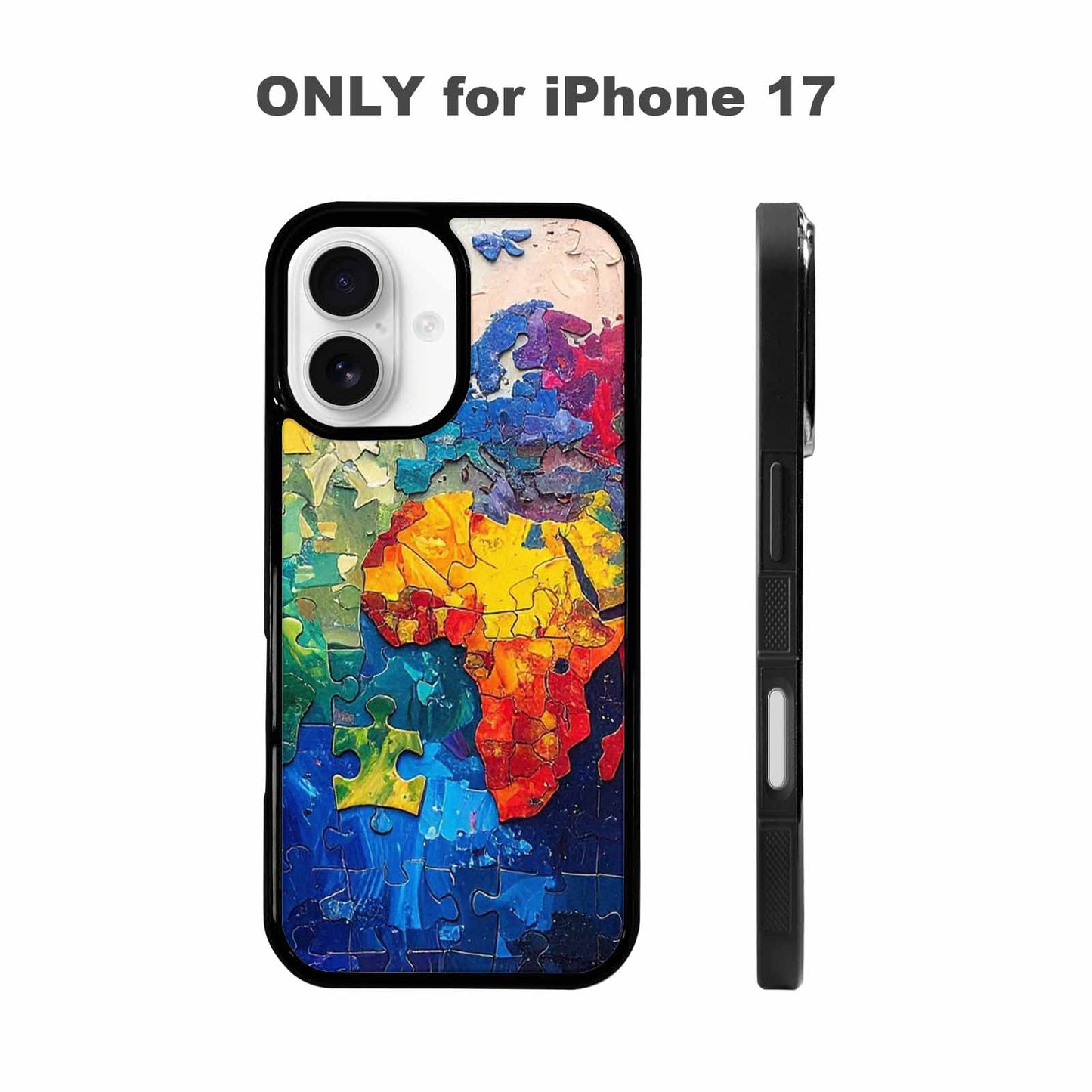 iPhone 17 Case — Autism Puzzle Pieces Puzzle Original Art, Custom Made Phone Cover