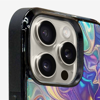 iPhone 16 Pro Max Case — Holographic Iridescent Shimmer Pattern Hundreds Of, Custom Art Phone Cover