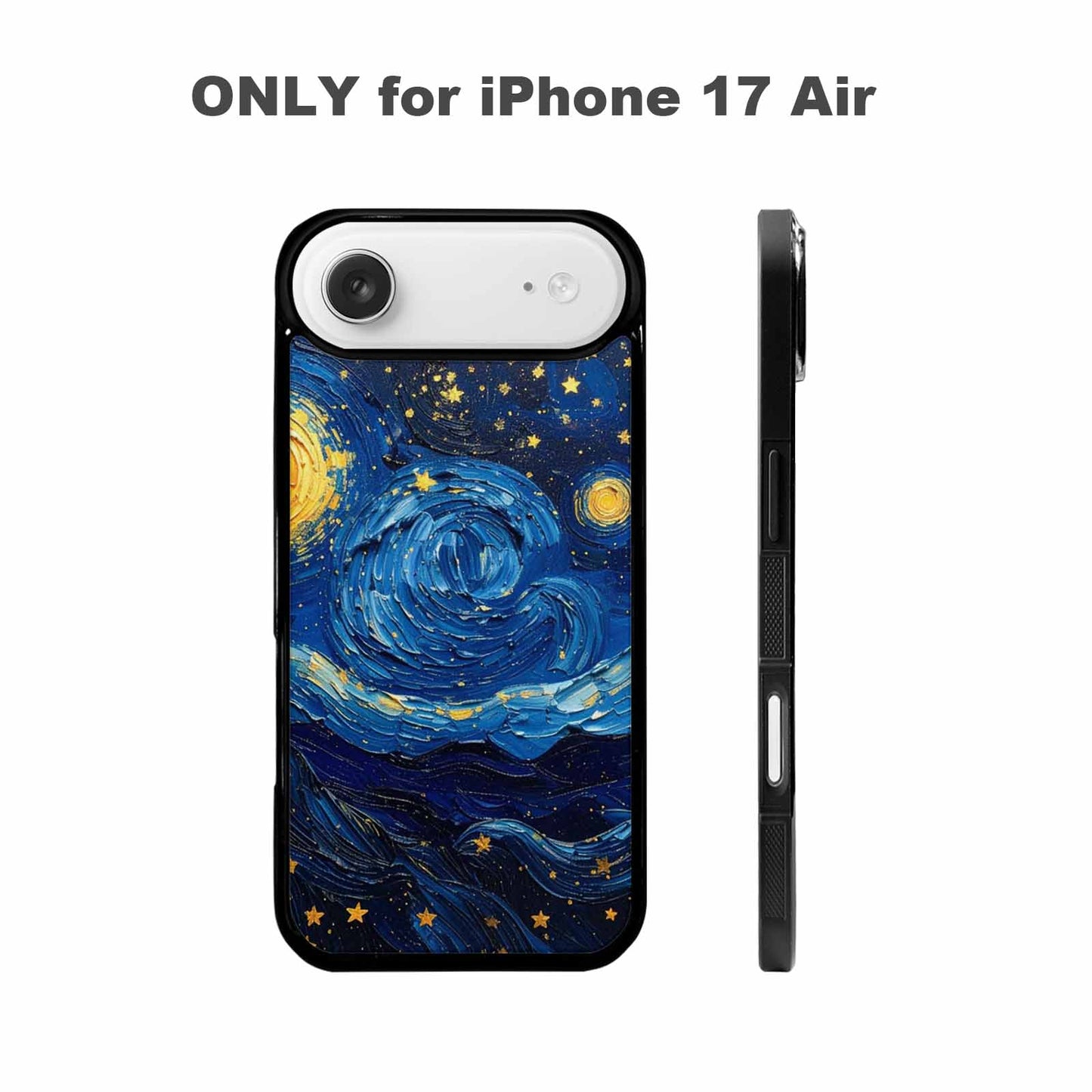 iPhone 17 Air Case — Swirling Deep Blue Night Sky Galaxy, Custom Phone Case