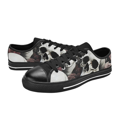 MEN'S Rose Skulls Dark 7 Canvas Grunge Sneakers