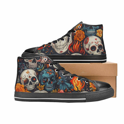 MEN'S Skull High Top Canvas Y2K Custom Shoes