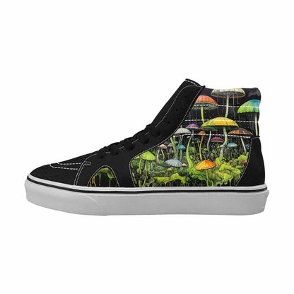 MEN'S Rainbow Drip Mushrooms High Top Canvas Aesthetic Custom Shoes
