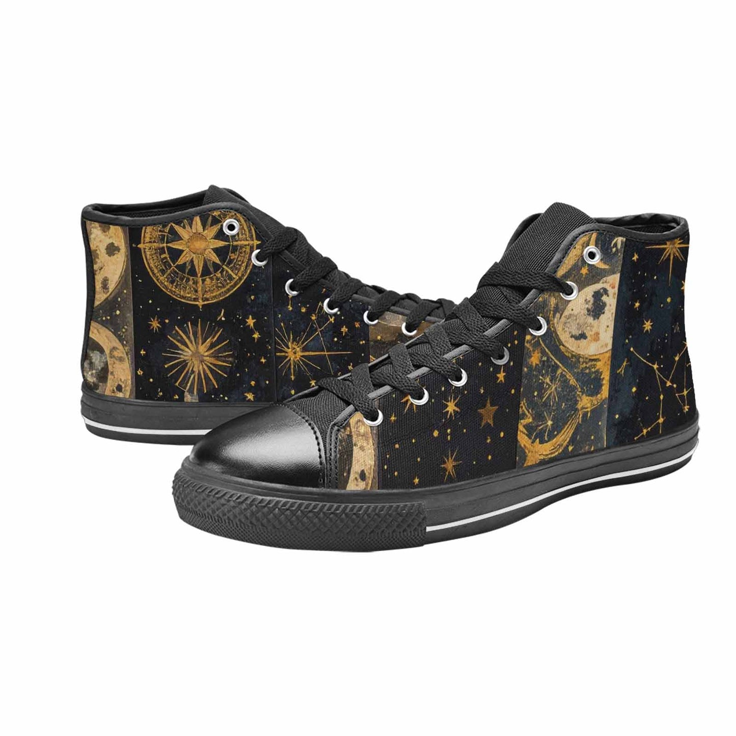 MEN'S Zodiac Constellation Star High Top Canvas Surreal Custom Shoes
