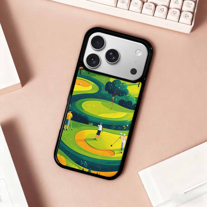 iPhone 17 Pro Case — Golf Cartoon Art Pattern Cartoon Cute, Custom Print Case Cover