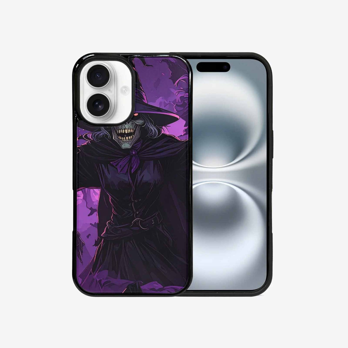 iPhone 16 Case — Scary Horror Halloween Art Print Edge, Custom Print Case Cover