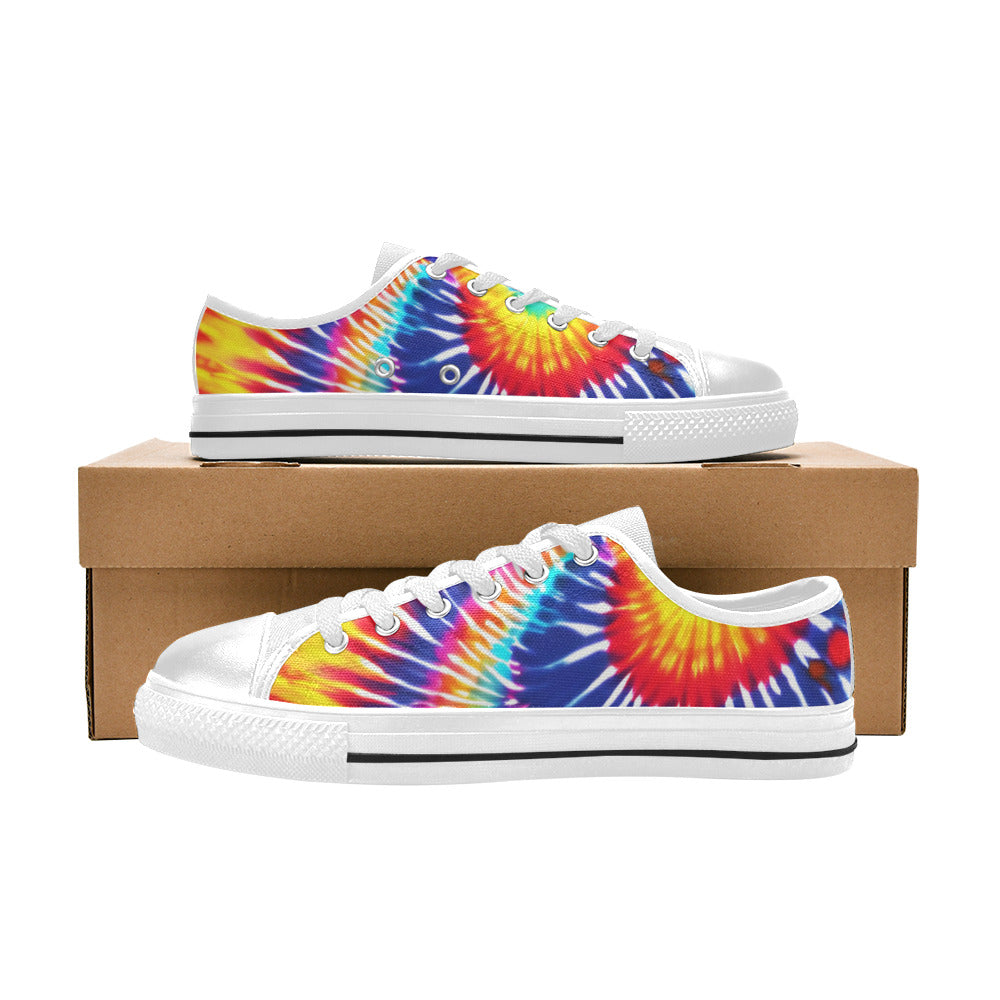 WOMEN'S Tie Dye Splash Canvas Surreal Custom Shoes