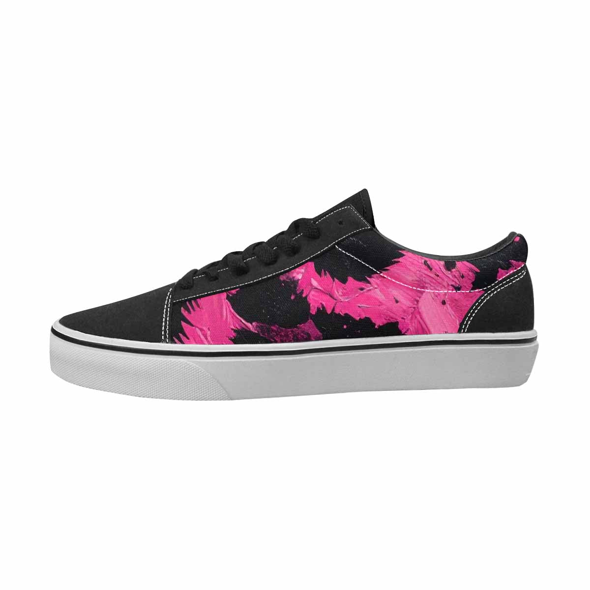 WOMEN'S Leopard Black & Pink Ink Canvas Boutique Vibrant Chaos Shoes