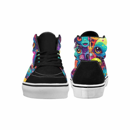 WOMEN'S Cartoon Alien Characters High Top Canvas Vivid Custom Sneakers