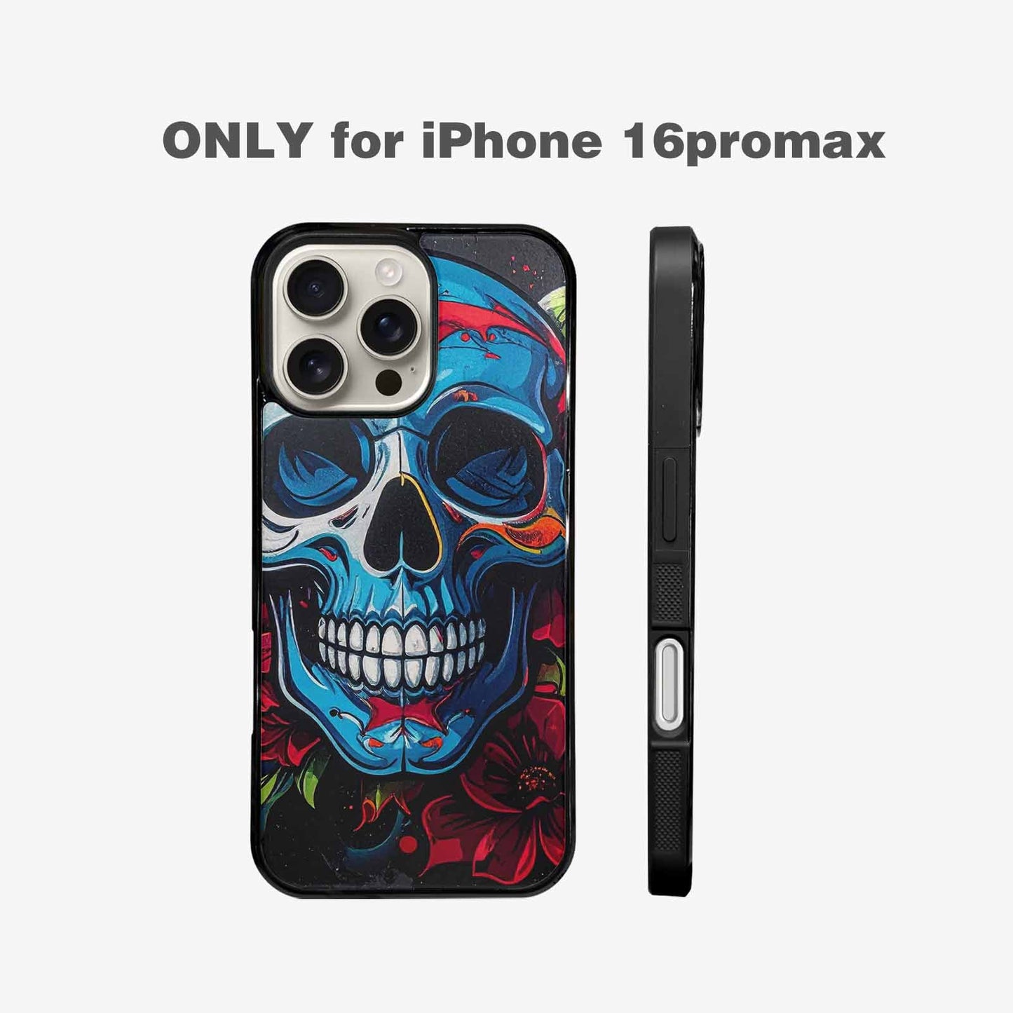 iPhone 16 Pro Max Case — Graffiti Skull Art Seamless Pattern Vibrant, Custom Made Phone Cover