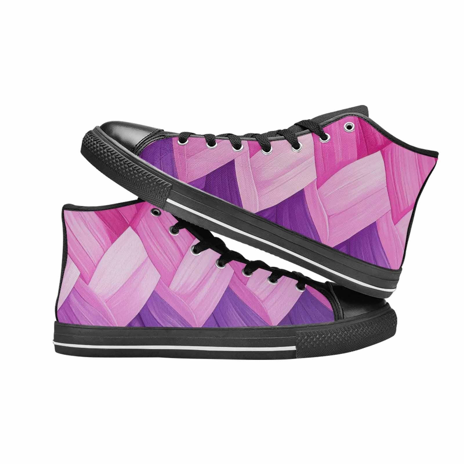 MEN'S Bisexual Flag Color High Top Canvas Grunge Sneakers