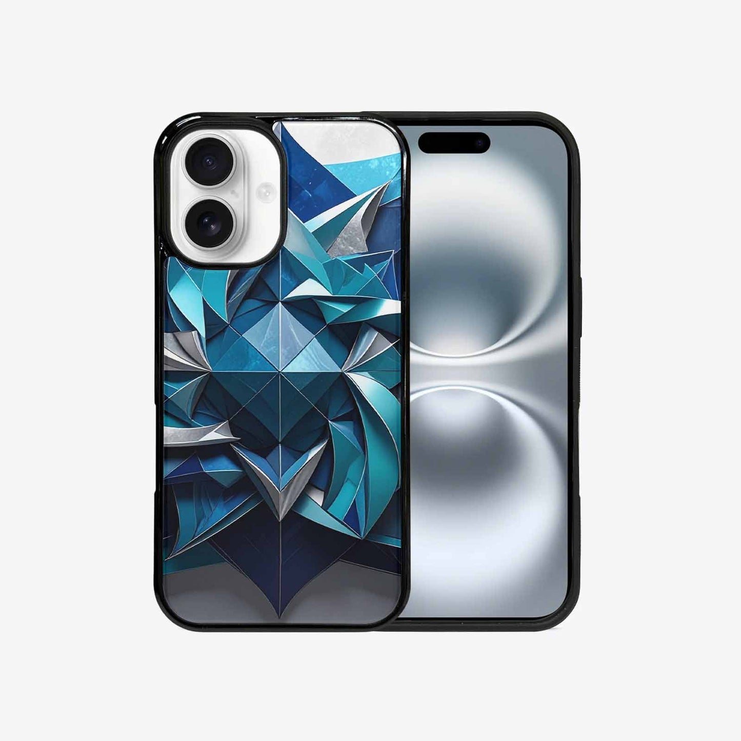 iPhone 16 Case — Geometric Origami Art Pattern, Original Design Phone Case