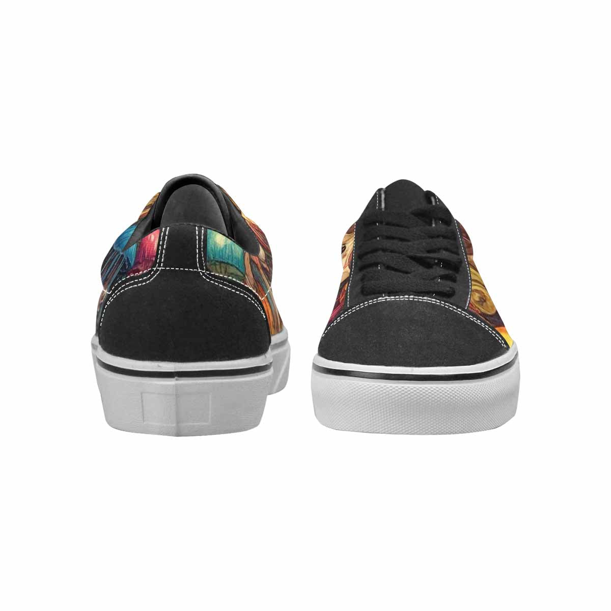 WOMEN'S More Overlapping Ontop Each Lace-Up Canvas Neon Fantasy Custom Shoes
