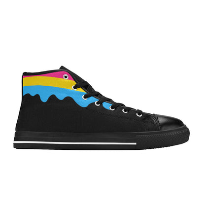 MEN'S Cc Pride Lgbt Pansexual High Top Canvas Neon Fantasy Sneakers