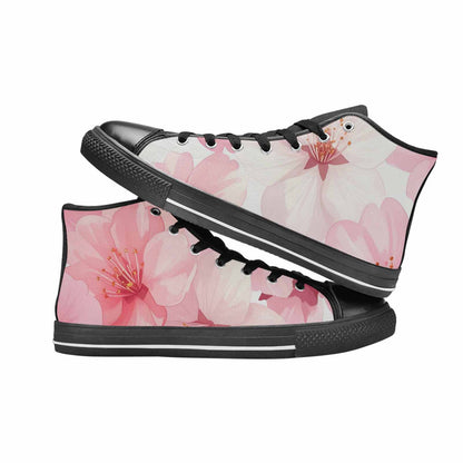 MEN'S Japanese Cherry Blossom High Top Canvas Cottagecore Shoes