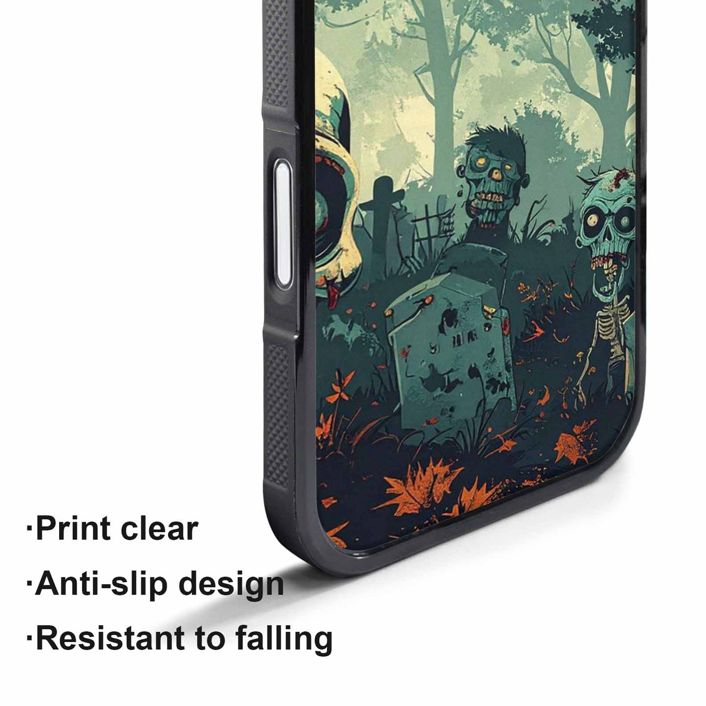 iPhone 17 Pro Case — Halloween Zombie Horror Repeat Lots Gothic, Custom Made Phone Cover