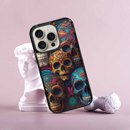 iPhone 16 Pro Case — Skull Waves, Original Design Phone Case
