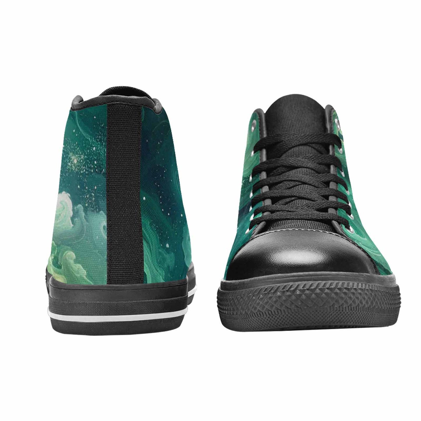 MEN'S Galaxy Art - High Top Canvas Neon Fantasy Sneakers