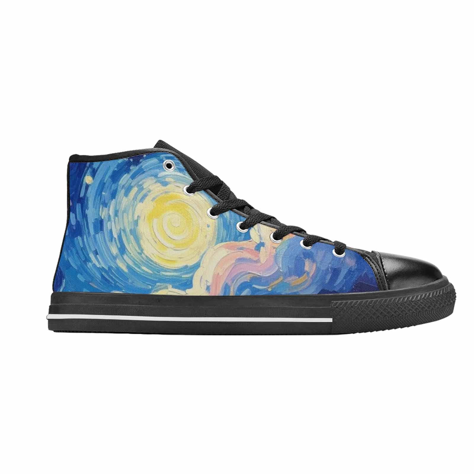 WOMEN'S Starry Night Van Gogh High Top Canvas Aesthetic Shoes