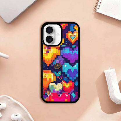 iPhone 17 Case — Pixel Art Bit Burst Original Art, Original Design Phone Case