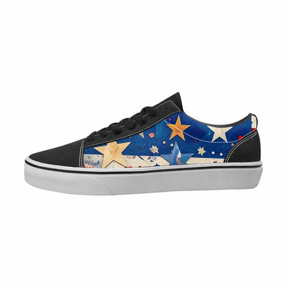 MEN'S Patriotic Canvas Unique Print Kaleidoscope Custom Art Shoes