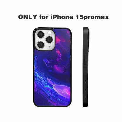 iPhone 15 Pro Max Case — Jellyfish Glow Jellyfish Glow Pattern Hundreds, Custom Made Phone Cover