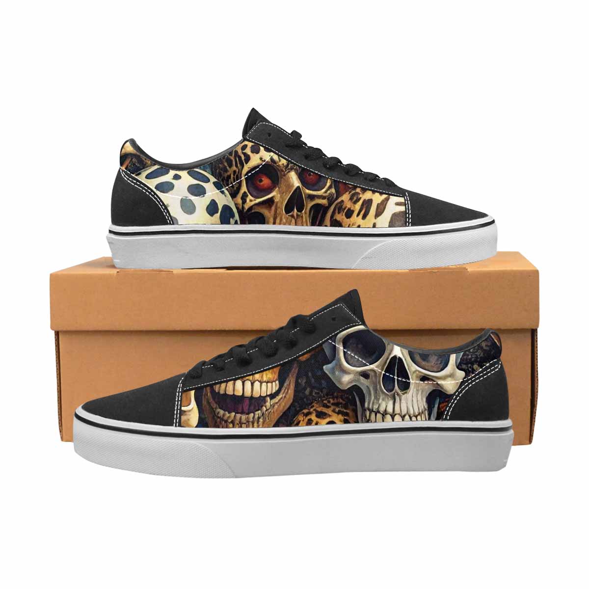 WOMEN'S Skulls Lace-Up Canvas Dreamcore Custom Shoes