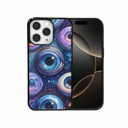 iPhone 15 Pro Max Case — Cartoon Eyeballs Galaxy Personalized Phone Cover, Custom Art Phone Cover