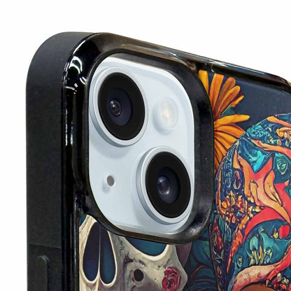iPhone 15 Plus Case — Skull Waves, Custom Printed Phone Case