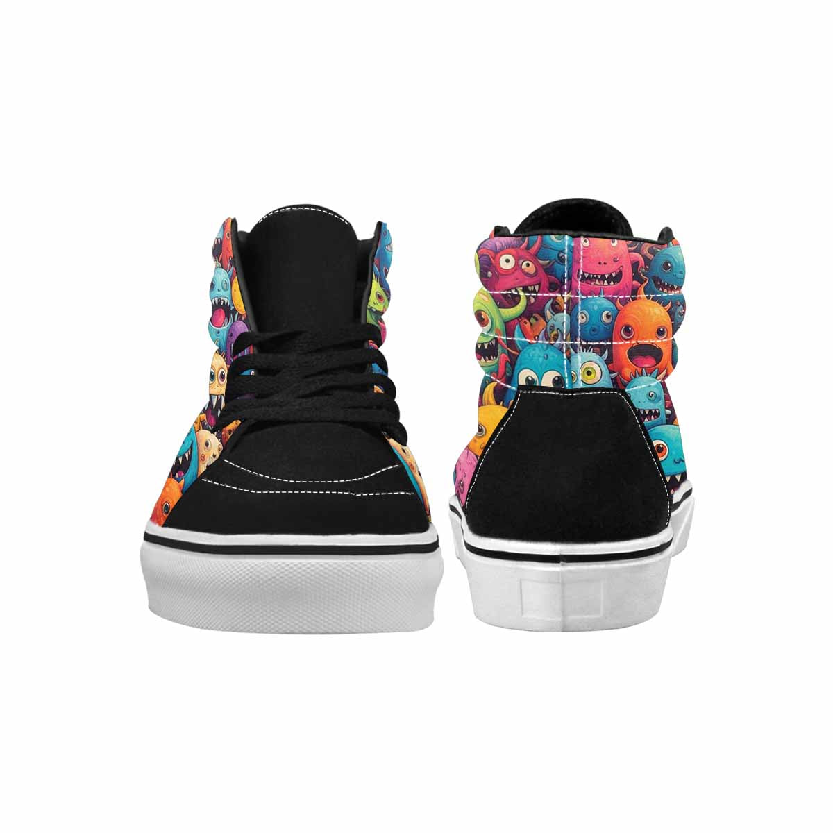 MEN'S Monsters (general) Cartoon Monst High Top Canvas Cottagecore Sneakers
