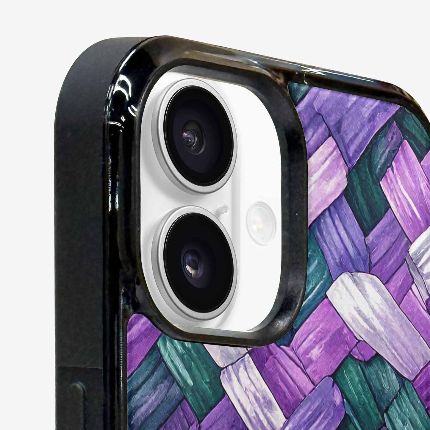 iPhone 16 Case — Genderqueer Flag Color Theme Small Rainbow, Custom Art Phone Cover