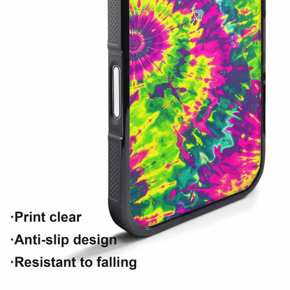 iPhone 17 Air Case — Tie Dye Neon Acid Blended Tie, Custom Printed Phone Case