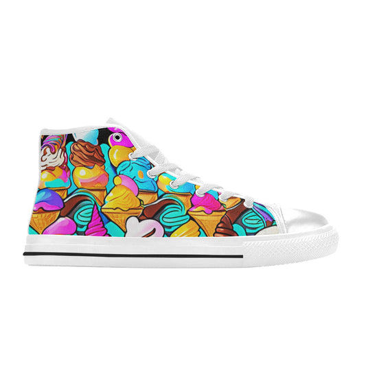 MEN'S Ice Cream Ice Cream High Top Canvas Neon Fantasy Sneakers