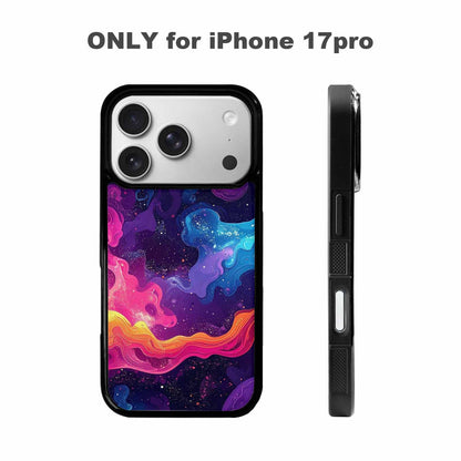iPhone 17 Pro Case — Rose Galaxy Art Seamless Pattern Galaxy, Custom Printed Phone Case