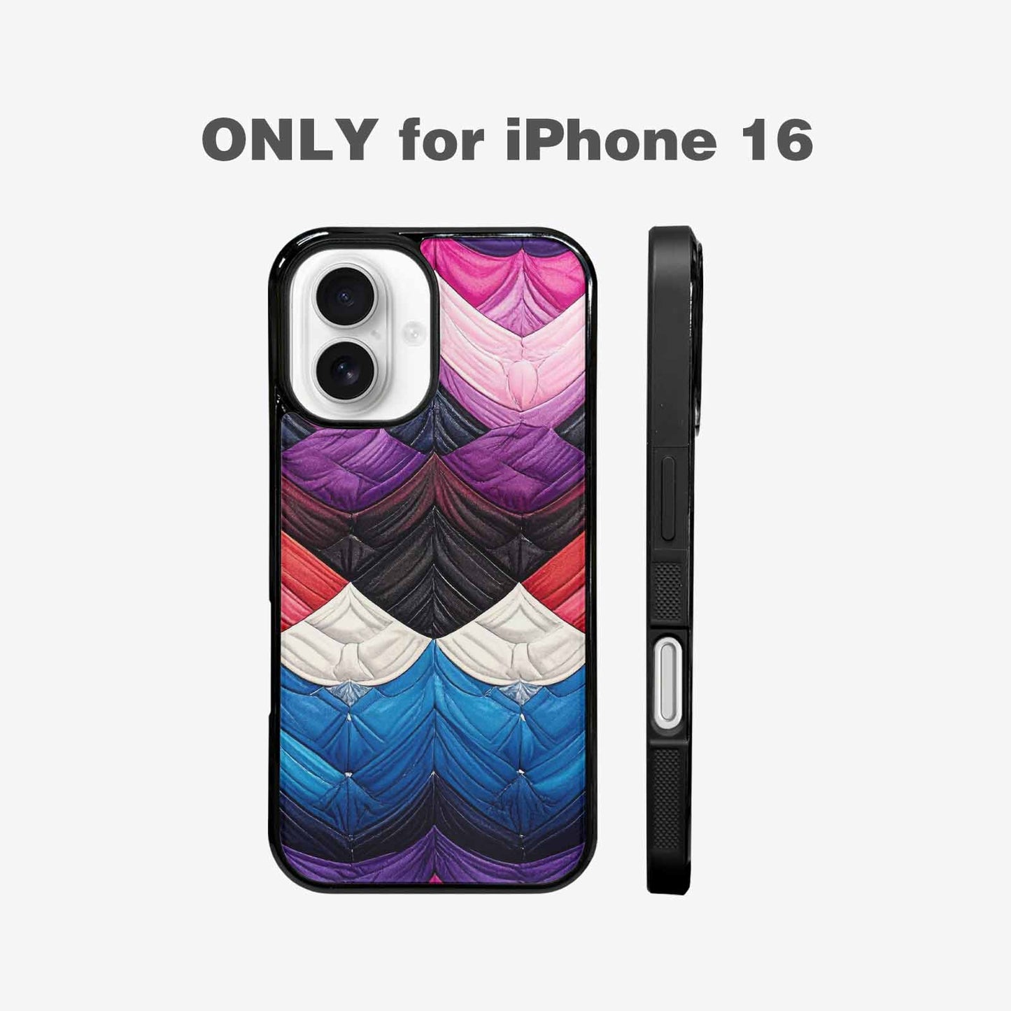 iPhone 16 Case — Genderfluid Flag Color Theme Small Rainbow, Custom Print Case Cover