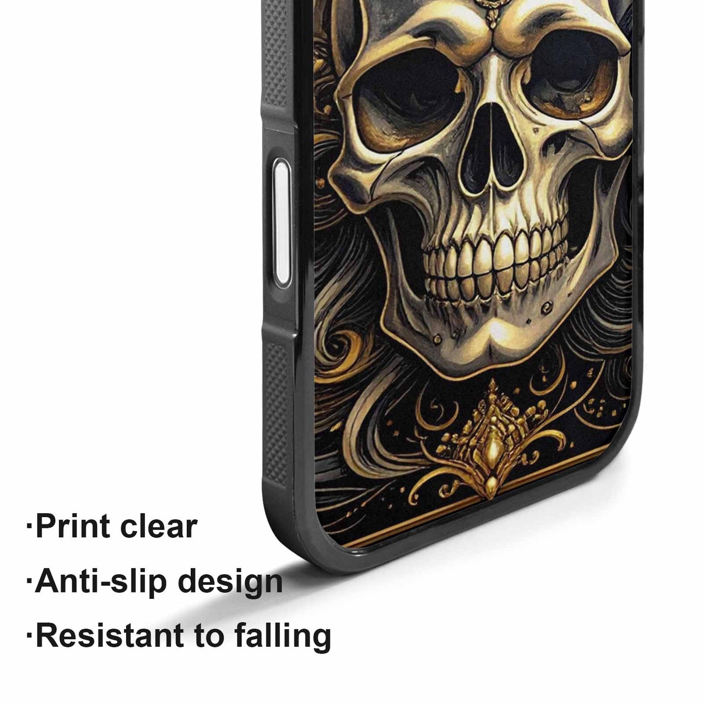 iPhone 17 Case — Skull Dark Art Gothic Print Gothic, Custom Made Phone Cover