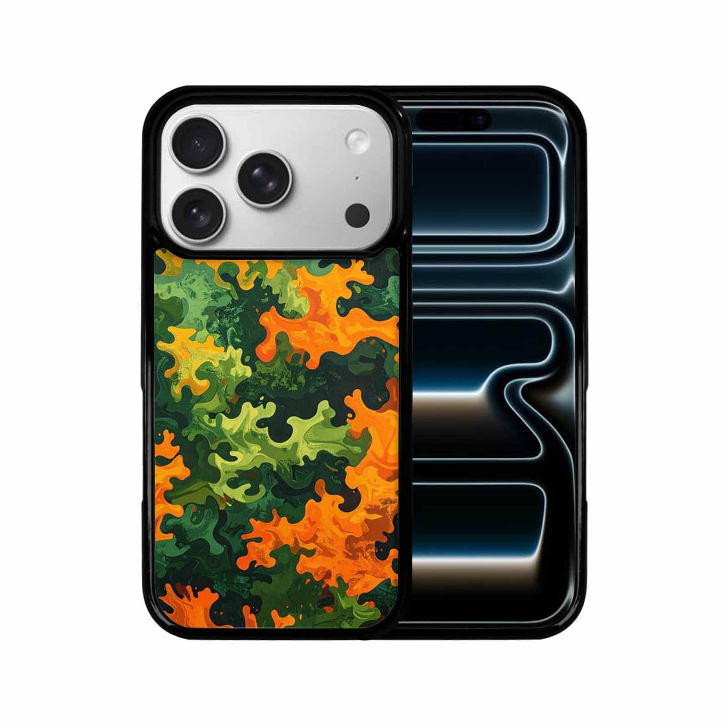 iPhone 17 Pro Case — Small Military Camouflage Blotch Pattern Camo, Personalized Phone Case