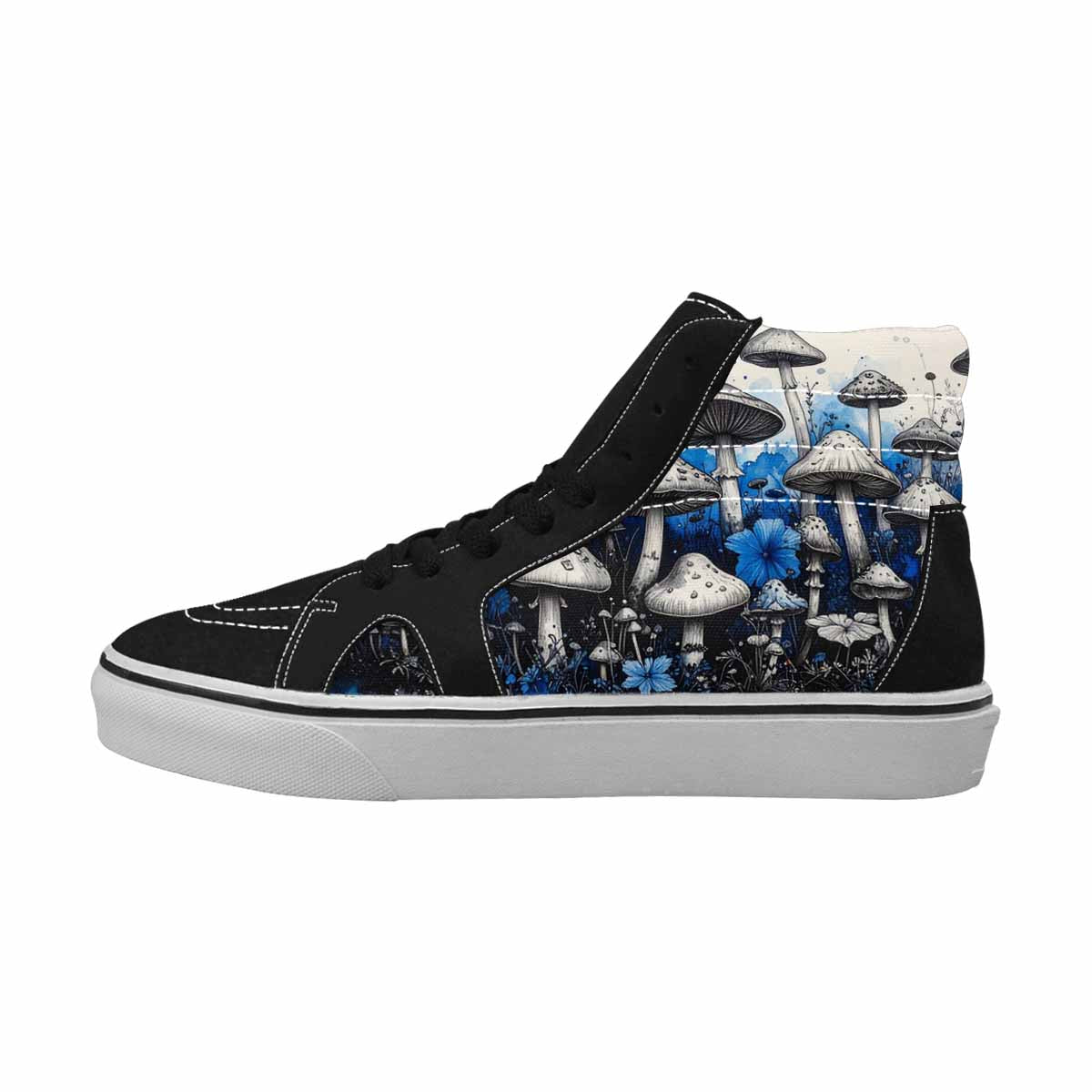 MEN'S Mushrooms (general) High Top Canvas Kaleidoscope Custom Sneakers