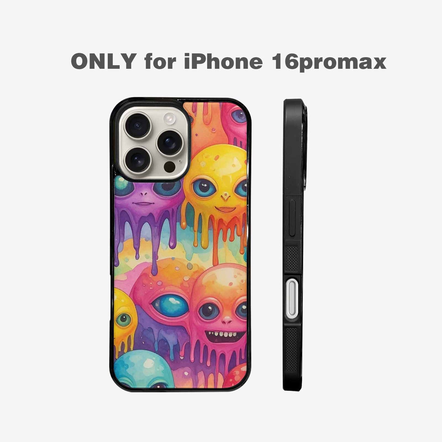 iPhone 16 Pro Max Case — Aliens Tie Dyemelting Aliens P, Custom Print Case Cover
