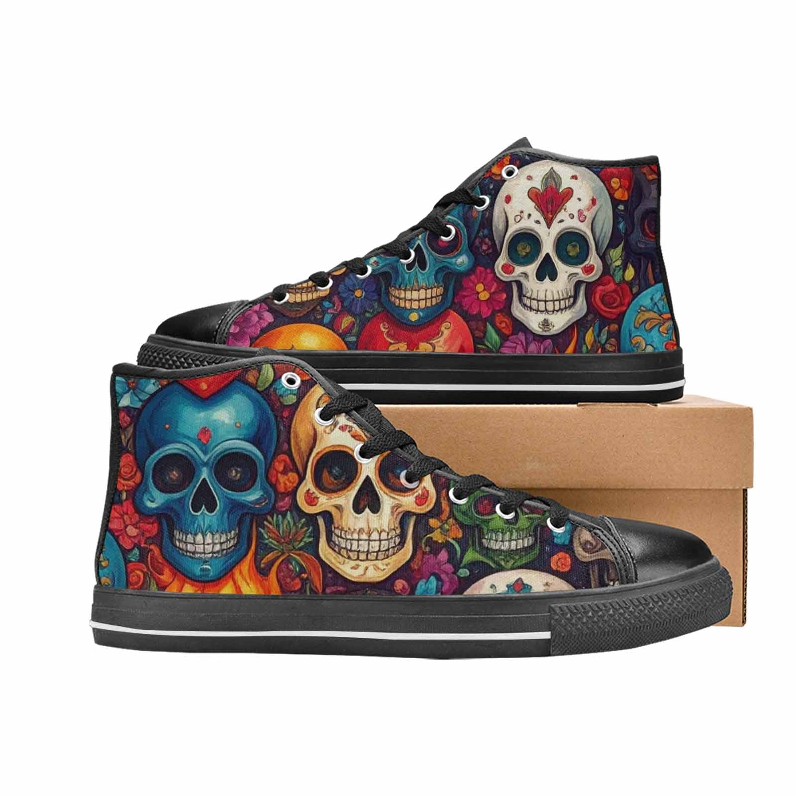 MEN'S Skull High Top Canvas Aesthetic Sneakers
