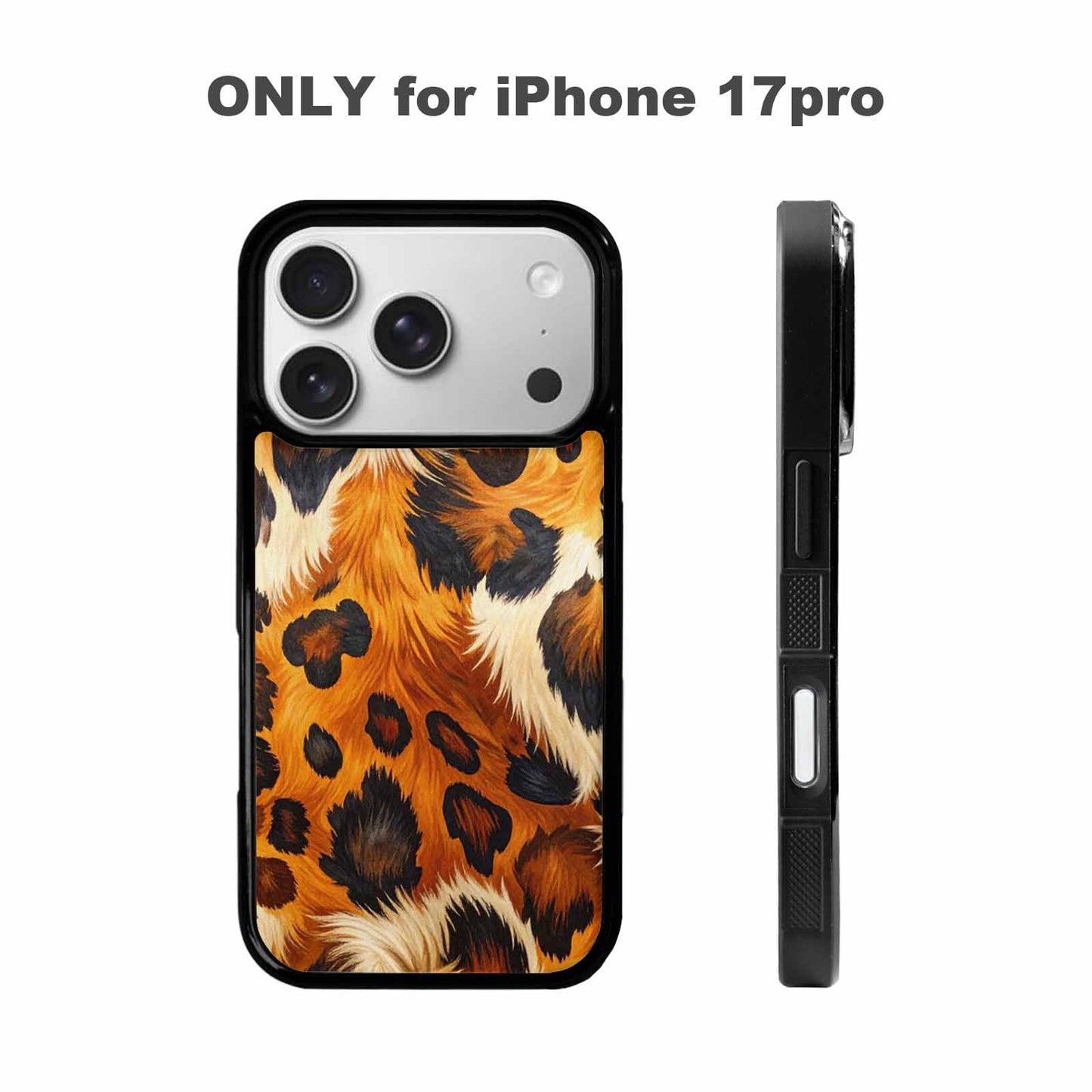 iPhone 17 Pro Case — Small Cow Animal Print Skin Animal, Custom Printed Phone Case