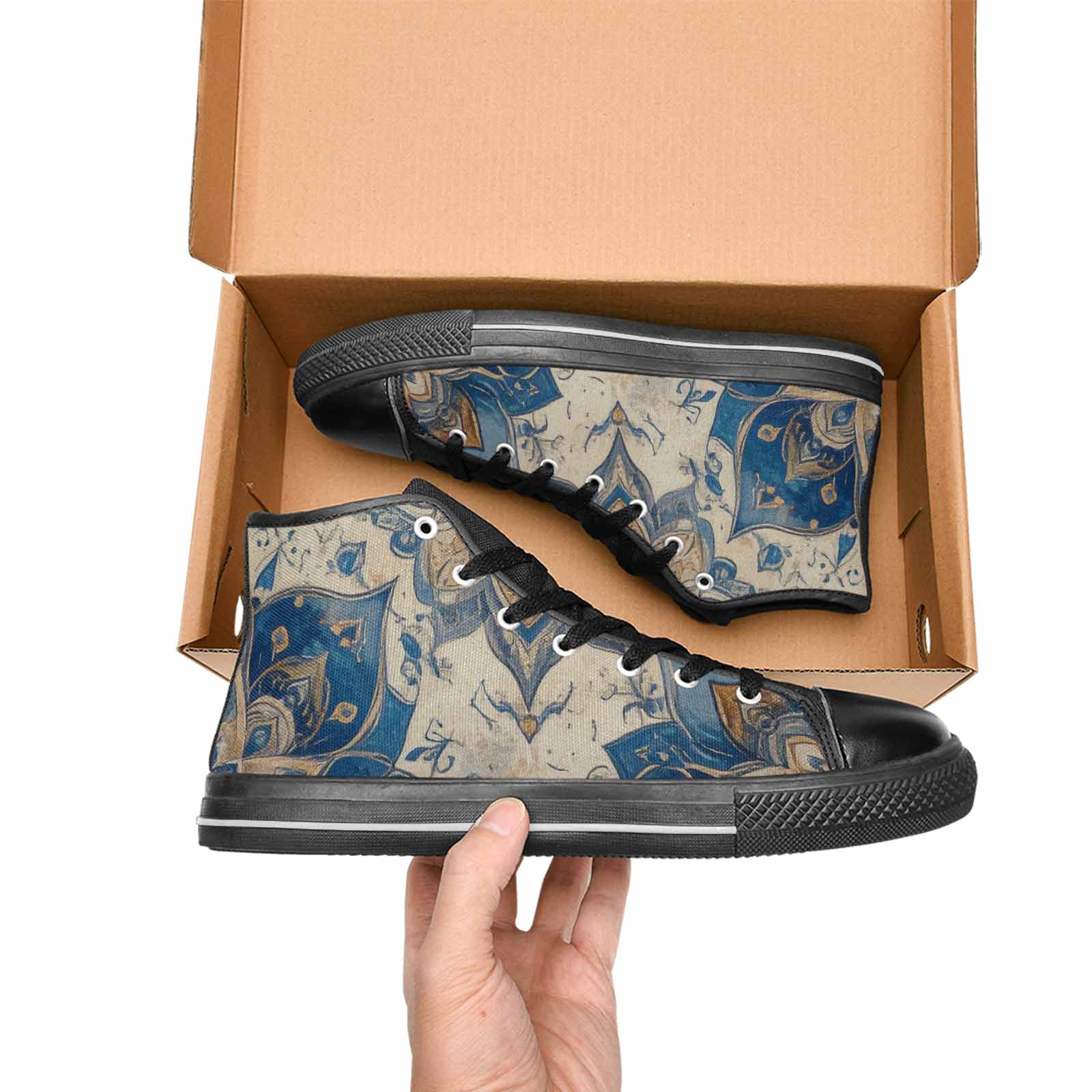 MEN'S Mandala High Top Canvas Grunge Shoes