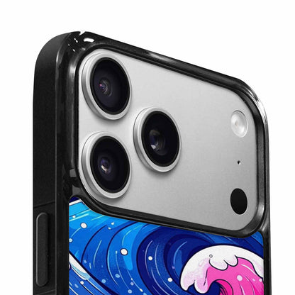 iPhone 17 Pro Case — Glossy Winter Wave Seamless Cartoon Cute, Custom Designed Case Cover